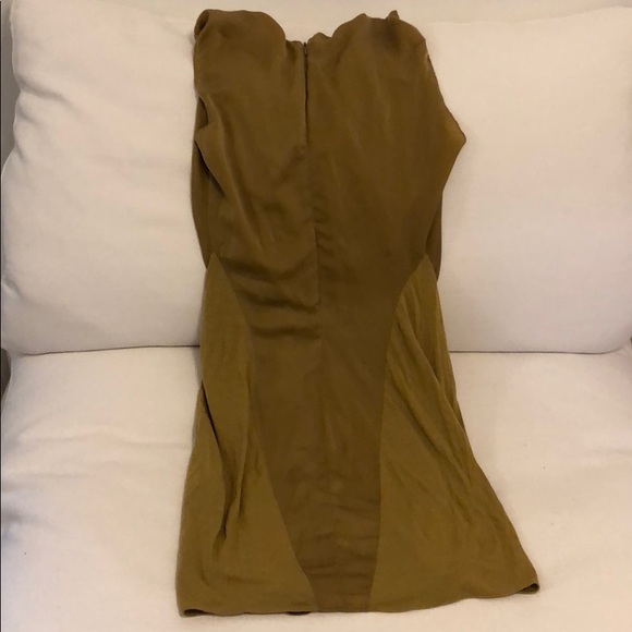 SOLD Helmet Lang Gold Tan Silk Jersey Dress sz 2 - Picture 4 of 4